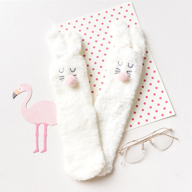 LuxeHaven Thick Warm Floor Socks – Cozy Winter Cartoon Design for Women
