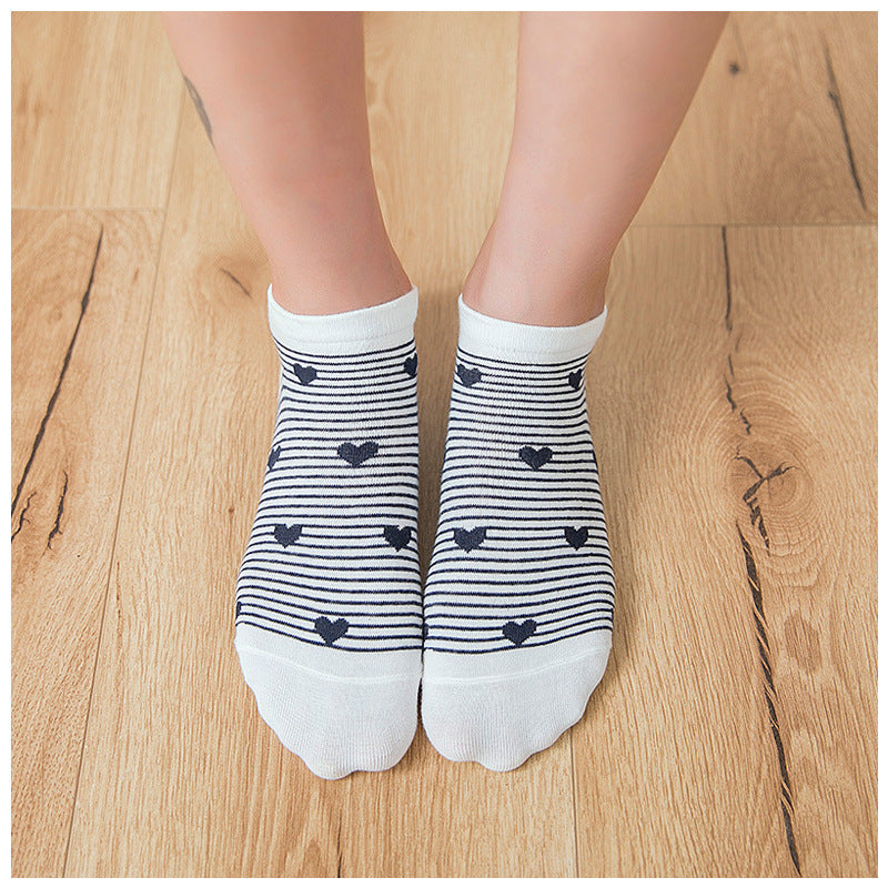 LuxeHaven Love Striped Knit Socks
