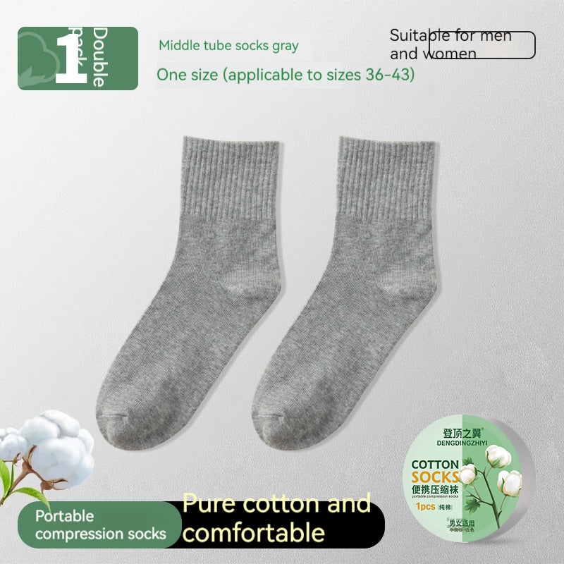 Disposable Pure Cotton Compression Socks | LuxeHaven Breathable Summer Socks