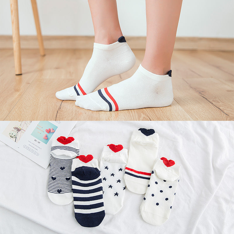 LuxeHaven Love Striped Knit Socks