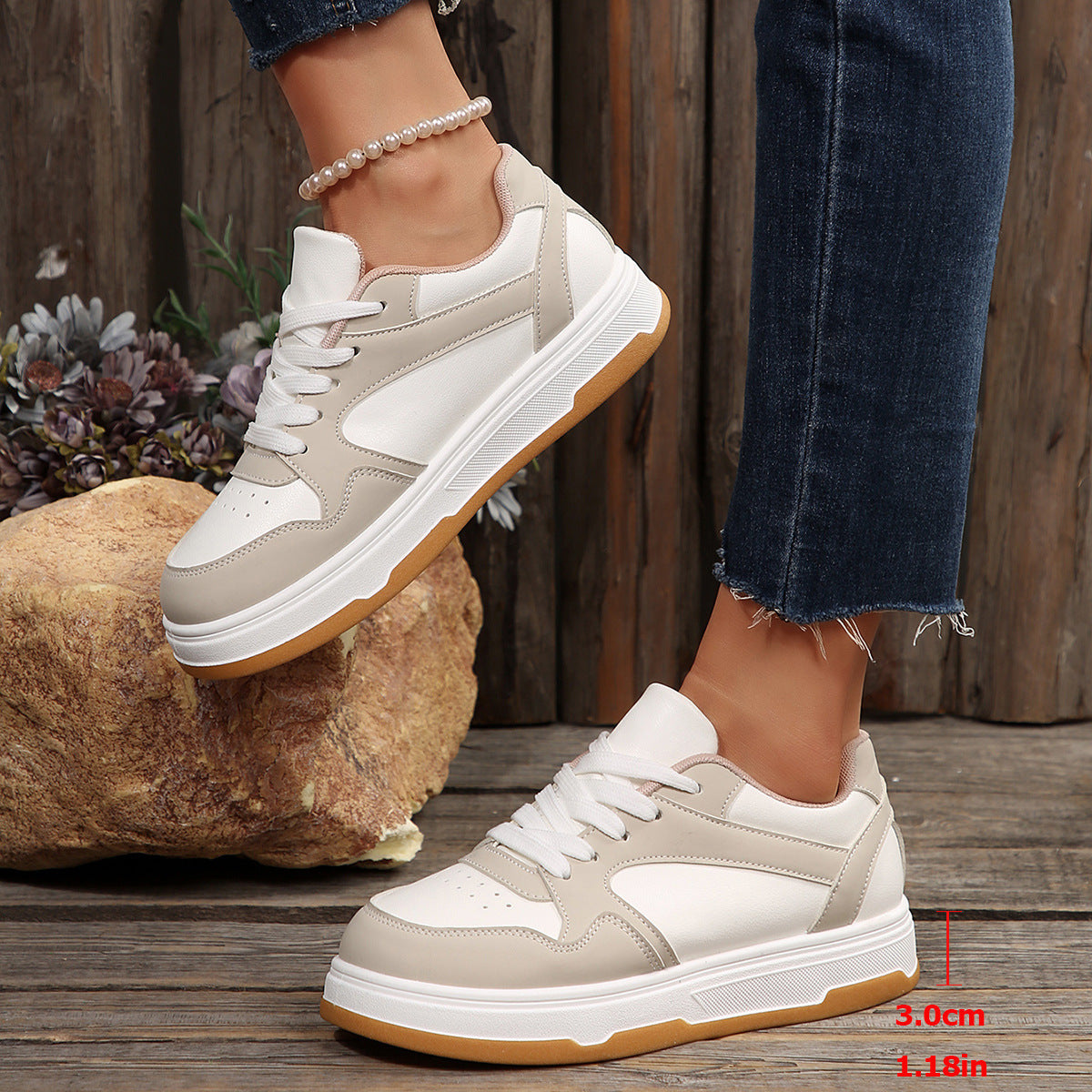 Women’s Korean-Style Sneakers | Trendy Thick-Soled Casual Shoes – LuxeHaven