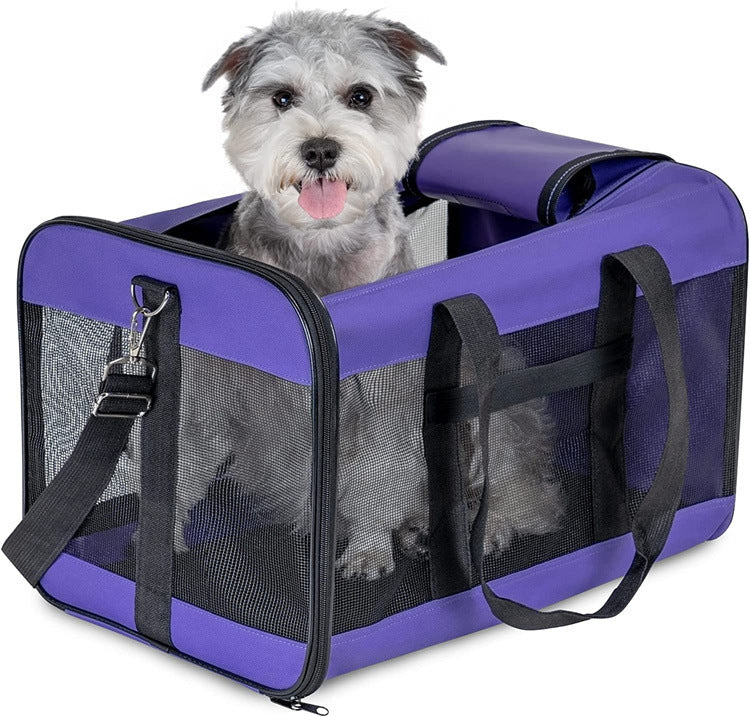 Foldable Pet Travel Bag | Lightweight & Portable Dog & Cat Carrier – LuxeHaven
