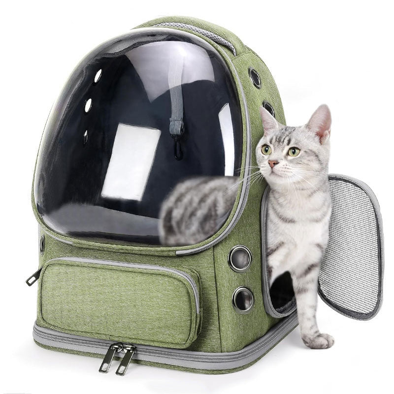 Transparent Space Capsule Pet Backpack | Breathable Cat & Dog Travel Carrier – LuxeHaven