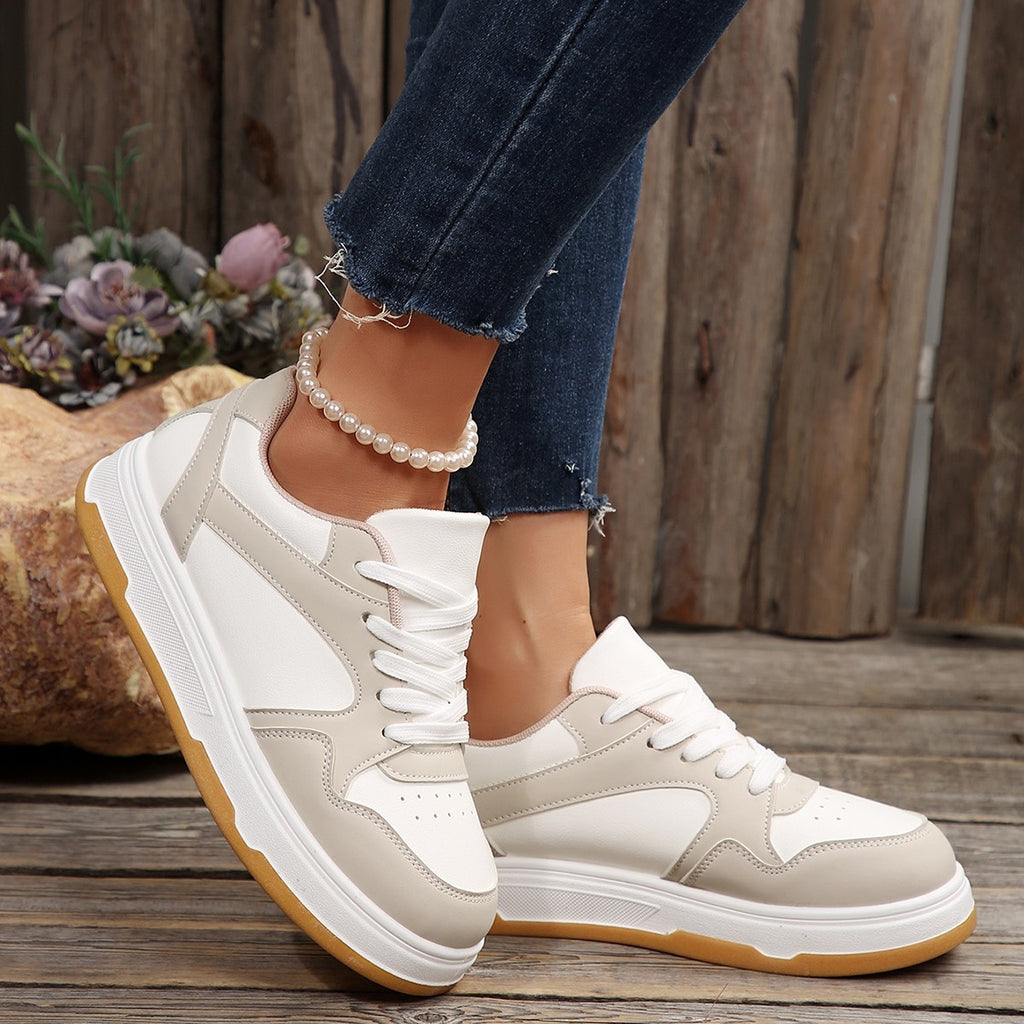 Women’s Korean-Style Sneakers | Trendy Thick-Soled Casual Shoes – LuxeHaven