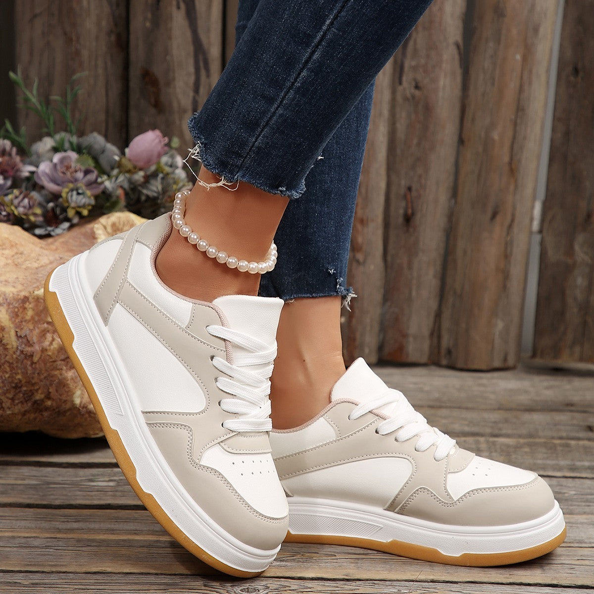 Women’s Korean-Style Sneakers | Trendy Thick-Soled Casual Shoes – LuxeHaven