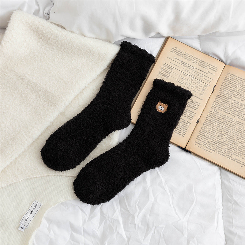 Cute Coral Fleece Socks | LuxeHaven Cozy Winter Collection