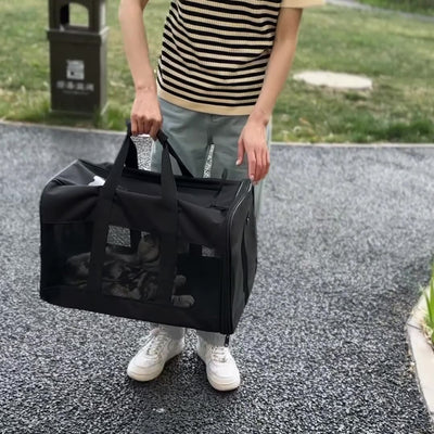 Foldable Pet Travel Bag | Lightweight & Portable Dog & Cat Carrier – LuxeHaven