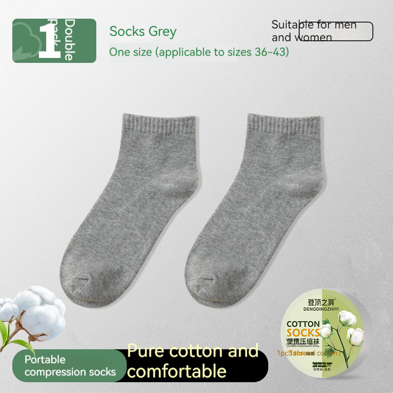 Disposable Pure Cotton Compression Socks | LuxeHaven Breathable Summer Socks