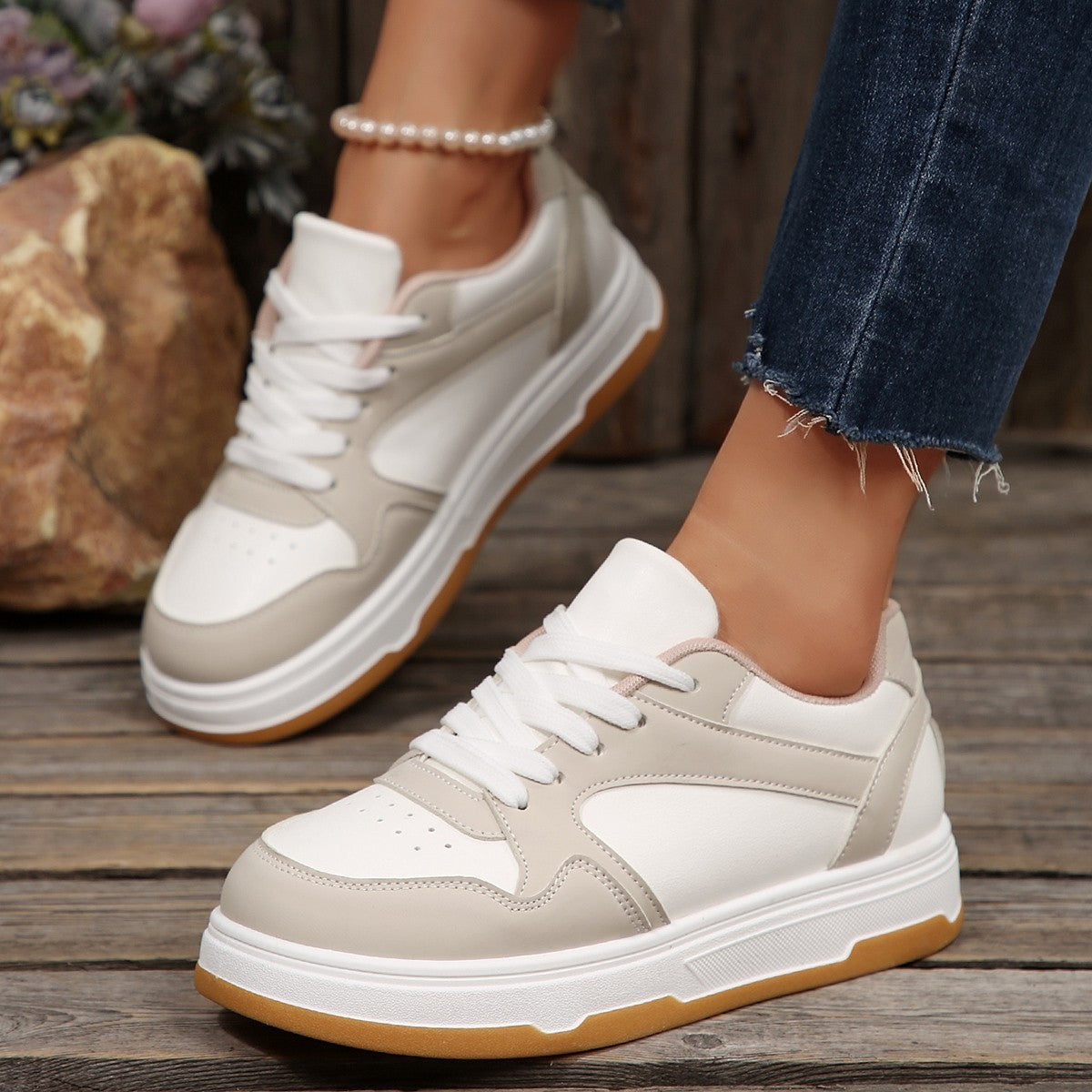Women’s Korean-Style Sneakers | Trendy Thick-Soled Casual Shoes – LuxeHaven