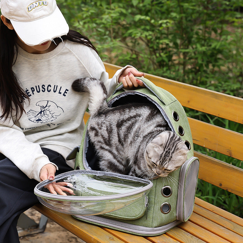 Transparent Space Capsule Pet Backpack | Breathable Cat & Dog Travel Carrier – LuxeHaven