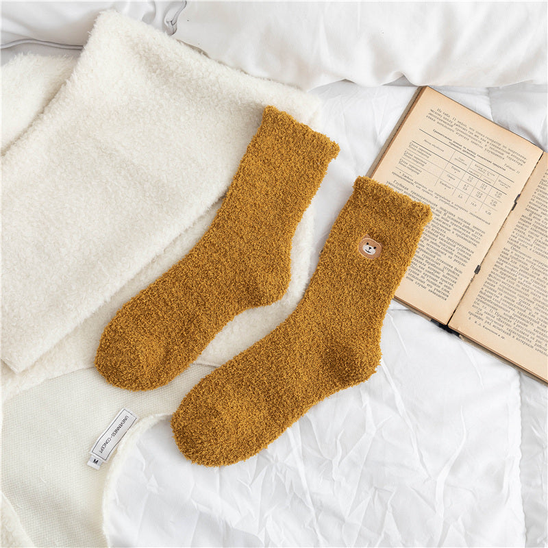 Cute Coral Fleece Socks | LuxeHaven Cozy Winter Collection