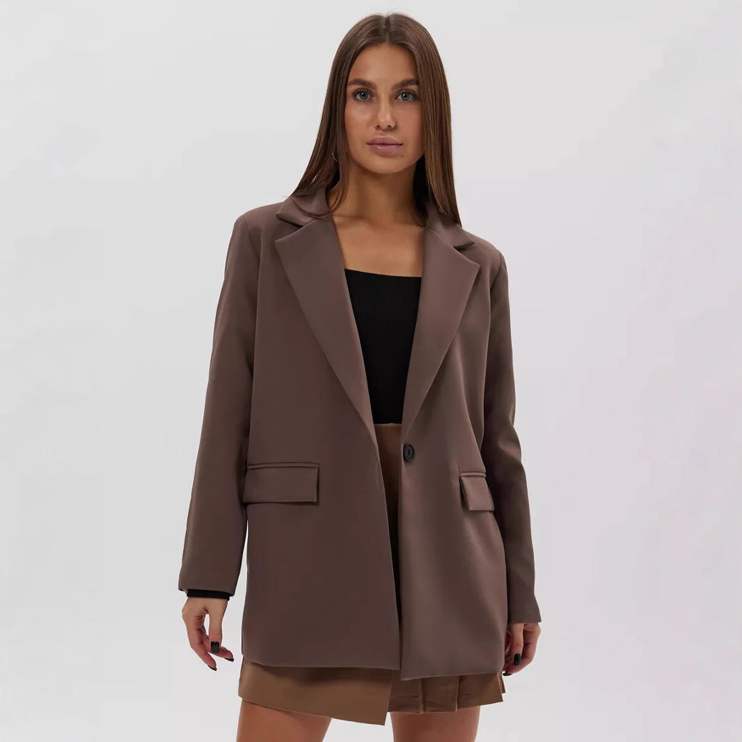 Casual Long Sleeve Loose Slimming Thin Coat
