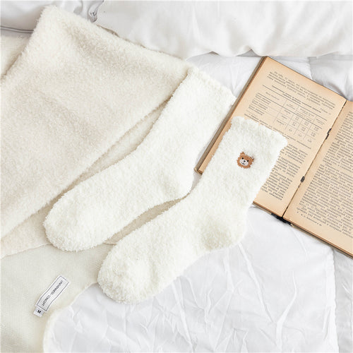Cute Coral Fleece Socks | LuxeHaven Cozy Winter Collection