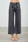 High Rise Wide Crop cropped wide-leg denim jeans with stretch fabric and classic five-pocket styling in a modern relaxed fit