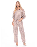 LuxeHaven™ leopard print women’s jacket featuring tailored fit, allover animal print design, and lightweight stretch fabric for a bold statement outerwear look.