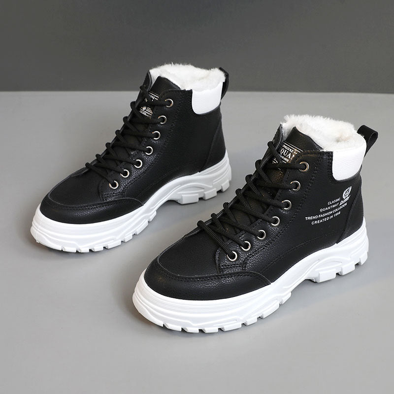 Women’s High-Top Winter Sneakers | Velvet-Lined Cotton-Paudded Shoes – LuxeHaven