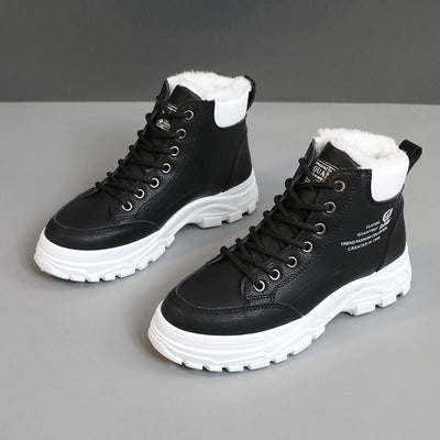 Women’s High-Top Winter Sneakers | Velvet-Lined Cotton-Paudded Shoes – LuxeHaven