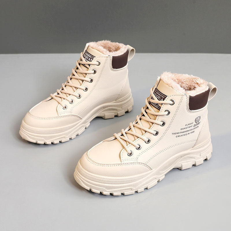 Women’s High-Top Winter Sneakers | Velvet-Lined Cotton-Paudded Shoes – LuxeHaven
