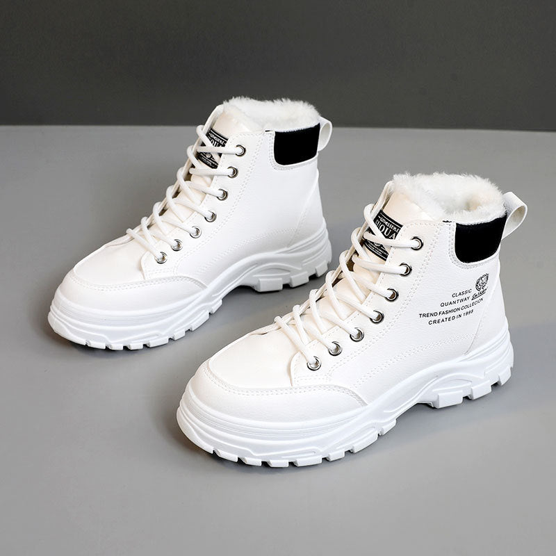 Women’s High-Top Winter Sneakers | Velvet-Lined Cotton-Paudded Shoes – LuxeHaven