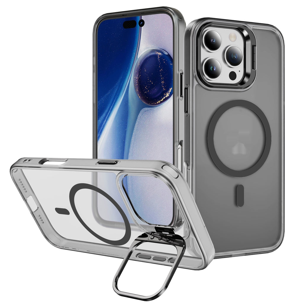 LuxeHaven magnetic phone case with lens bracket and enhanced protection.