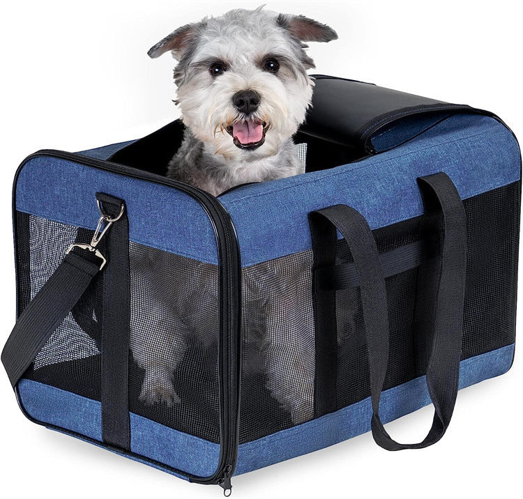 Foldable Pet Travel Bag | Lightweight & Portable Dog & Cat Carrier – LuxeHaven