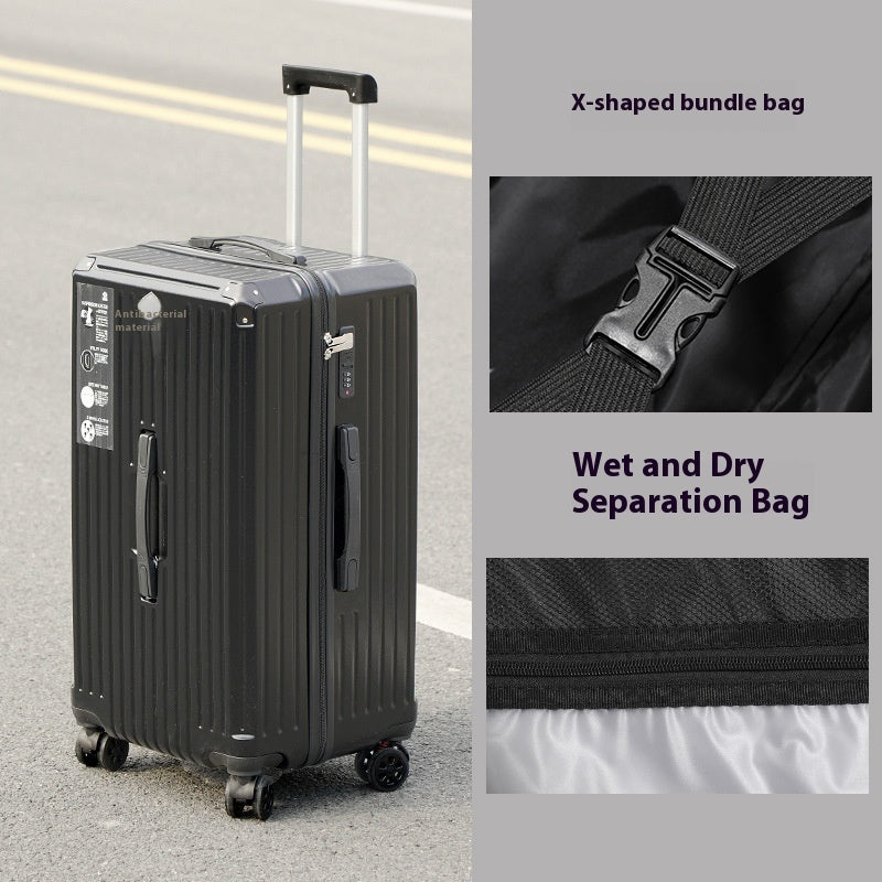 Five-Wheel Travel Trolley Case | Extra-Large Rolling Luggage – LuxeHaven