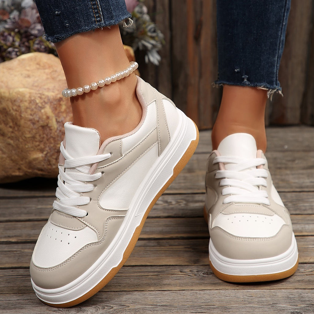 Women’s Korean-Style Sneakers | Trendy Thick-Soled Casual Shoes – LuxeHaven