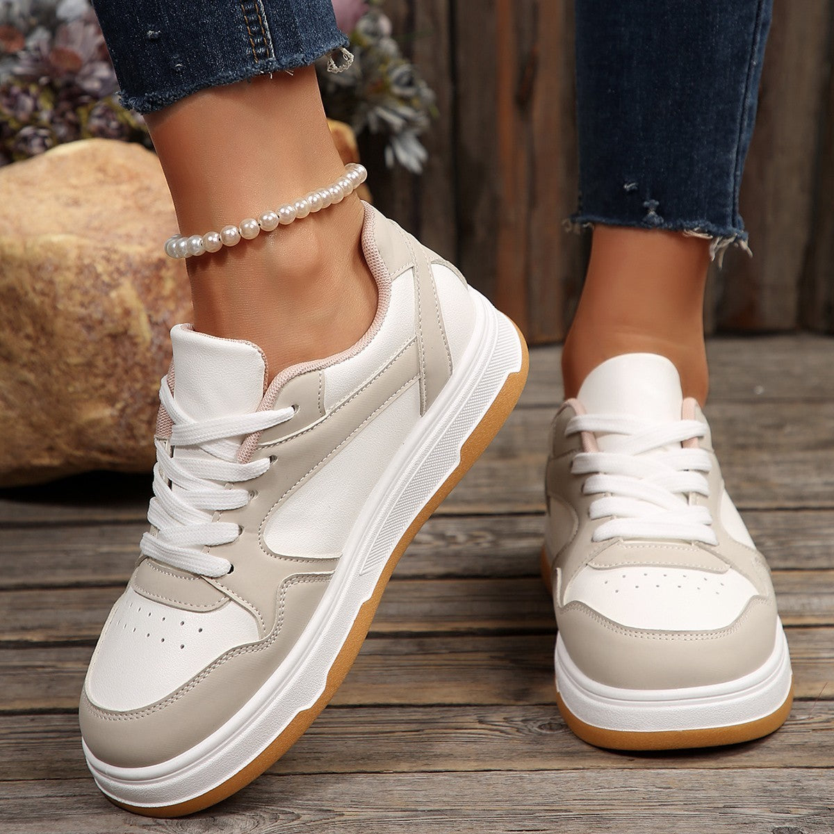Women’s Korean-Style Sneakers | Trendy Thick-Soled Casual Shoes – LuxeHaven